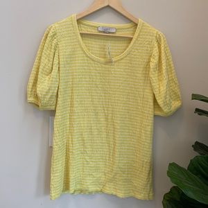 Loft NWT Yellow Striped Top
